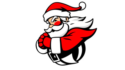 Cartoon Santa Claus Character Icon Collection – Christmas Vector
