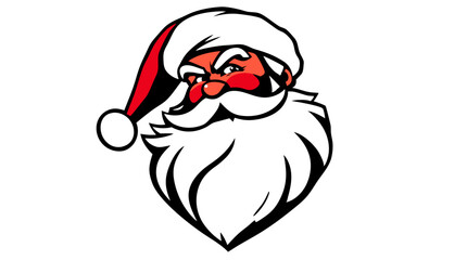Cartoon Santa Claus Character Icon Collection – Christmas Vector