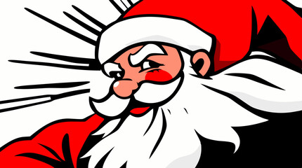 Cartoon Santa Claus Character Icon Collection – Christmas Vector