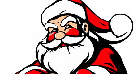 Cartoon Santa Claus Character Icon Collection – Christmas Vector