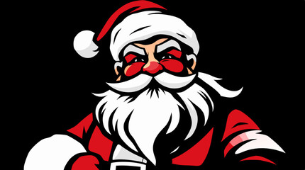 Cartoon Santa Claus Character Icon Collection – Christmas Vector