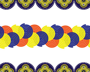 seamless pattern with colorful swirls