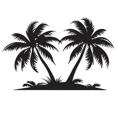 Fototapeta premium plam tree silhouette