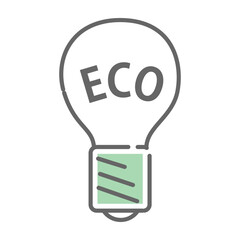 Fototapeta premium Eco friendly light bulb illustration icon