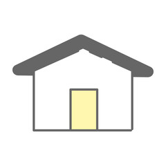 Simple house icon with front door