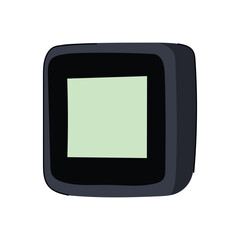 particulate air quality monitor cartoon vector illustration