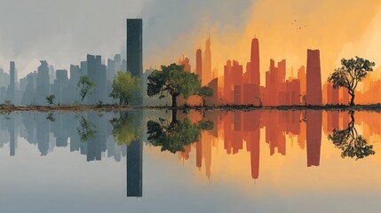 Climate change and its impact on urban areas include rising temperatures, poor air quality, flooding, and infrastructure strain, requiring smart planning, sustainable design, 