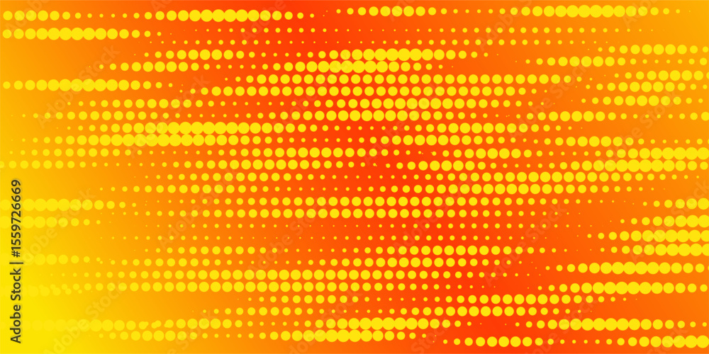 Aufkleber dot yellow orange color wave line light gradient background. abstract technology big data digital ba