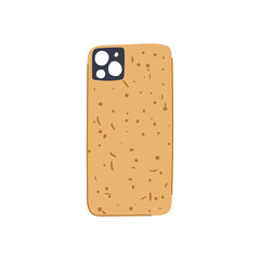 protective cork phone case cartoon vector illustration