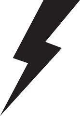 flash thunder power icon in flat. isolated on transparent background use Electric power symbol