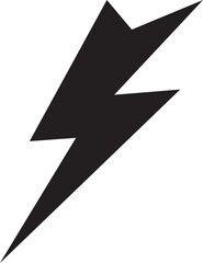 flash thunder power icon in flat. isolated on transparent background use Electric power symbol
