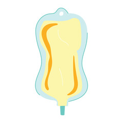solution iv fluid bag cartoon vector illustration