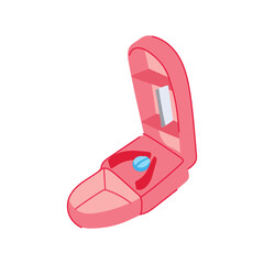 splitter pill cutter cartoon vector illustration