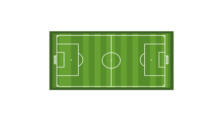 Soccer field in flat style. Football stadium vector illustration on white background. Sport plan sign business concept. 