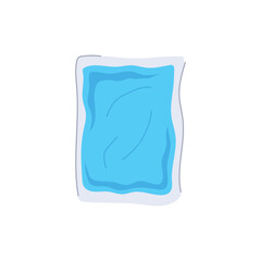 flexible reusable hot cold gel pack cartoon vector illustration