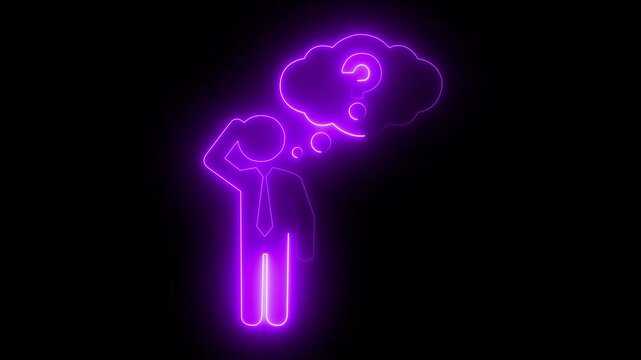 animated talk bubble line icon in modern communication and chat interface design