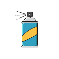 Spray can icon set collection in flat style. Aerosol bottle vector illustration Gas container sign business concept. 
