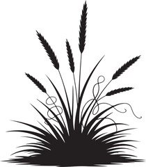 Hand-Drawn Grass and Weed Silhouettes for Illustrations

