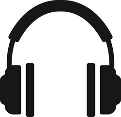 Headphone headset icon in flat style. isolated on transparent background.