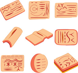 suture practice pad set cartoon vector illustration © PikePicture