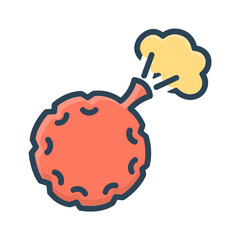 Vector color shadow icon for Whoopee cushion