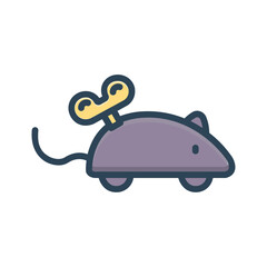 Vector color shadow icon for Fake mouse