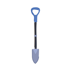 tool tree planting shovel cartoon vector illustration