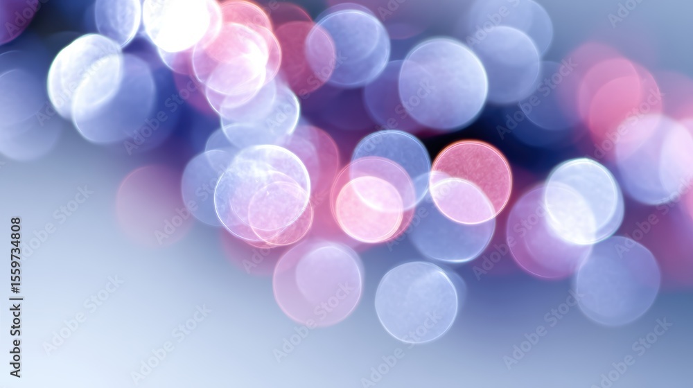 Poster soft bokeh light circles overlay on white background