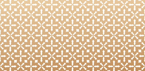 Seamless geometric pattern golden colors isolated white backgrounds for Traditional oriental ornament, Textile rapport, greeting cards and Invitations, cutting laser fence ornamental creative designs