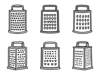 simple kitchen grater line art vector illustration design