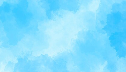Serene Blue Watercolor Cloudscape: A Gentle, Dreamy Artwork