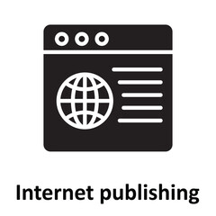 Internet publishing Vector Icon which can easily modify or edit