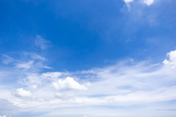 clear blue sky background,clouds with background, Blue sky background with tiny clouds. White fluffy clouds in the blue sky. 