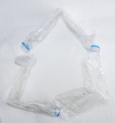 Plastic bottles waiting to be taken to recycle.