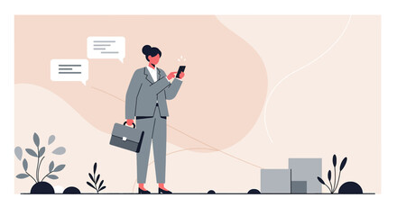 a man in a suit standing on a ledge with a cell