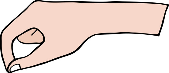 손동작_집는동작_꼬집_선있는컬러