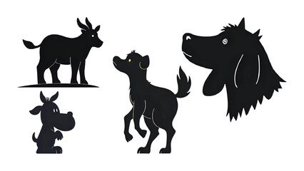 vector silhouettes of animals