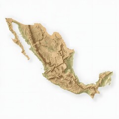 Mexico State Map Wall Chart
