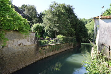 La rivière le Grand Morin, ville de Crécy la Chapelle, département de la Seine et Marne, France