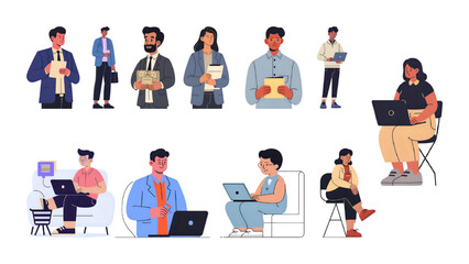 set of business people icons
