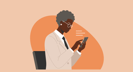 a person sitting at a desk using a cell