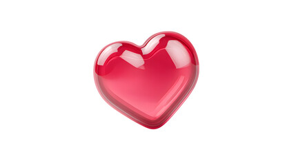Fototapeta premium red heart isolated on white