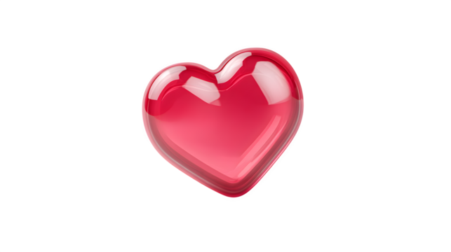 red heart isolated on white