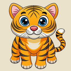 tiger, animal, cat, cartoon, vector, illustration, wild, mammal, zoo, cub, wildlife, baby, feline, cute, isolated, jungle, toy, animals, striped, predator, nature, character, fur, art, kitten