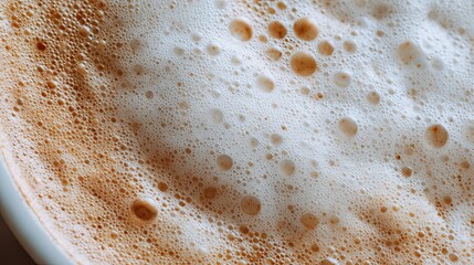 Coffee Foam Texture with Bubbles
