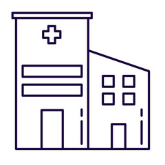 Line Building Flat Icon