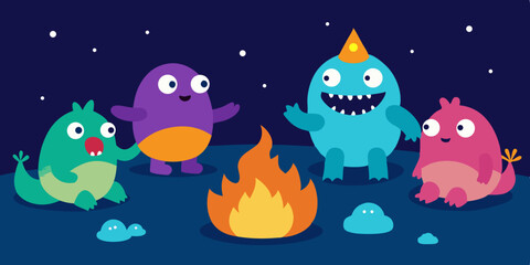 Vibrant vector cartoon illustration of funny marine animals like fish, octopus, and crab in an underwater ocean pattern with water drops, perfect for an abstract background with space for text