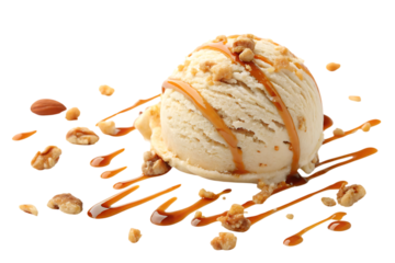 A scoop of nougat ice cream PNG Image