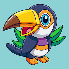 toucan bird cartoon waving © Majeda6