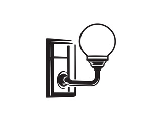 wall mounted sconce lamp simple line art design